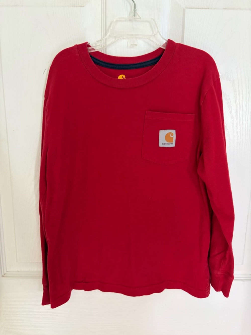 Carhartt Bright Red Long Sleeve Pocket Shirt